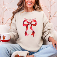 Christmas Geese Retro Coquette Bow Ribbon Winter Holiday Design Collection Sweatshirt