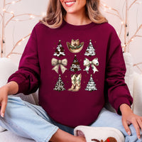 Cowboy Christmas Santa Western Trees Boots Hat Country Living Holiday Sweatshirt