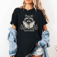 Feral & Literate Raccoon Comfort Colors - Book Lover Tee