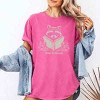 Feral & Literate Raccoon Comfort Colors - Book Lover Tee