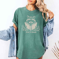 Feral & Literate Raccoon Comfort Colors - Book Lover Tee