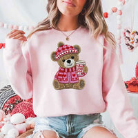 Love Coffee Teddy Valentine Sweatshirt – Furry Look 3D Print Sweater