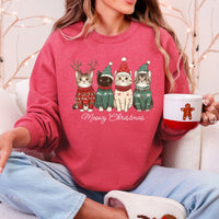 Meowy Christmas Santa Cats Paws Cozy Feline Cheer For Pet Lovers Everywhere Sweatshirt