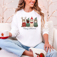 Meowy Christmas Santa Cats Paws Cozy Feline Cheer For Pet Lovers Everywhere Sweatshirt
