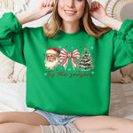 Tis The Season, Santa, Christmas Tree Graphic Sweatshirt - 2